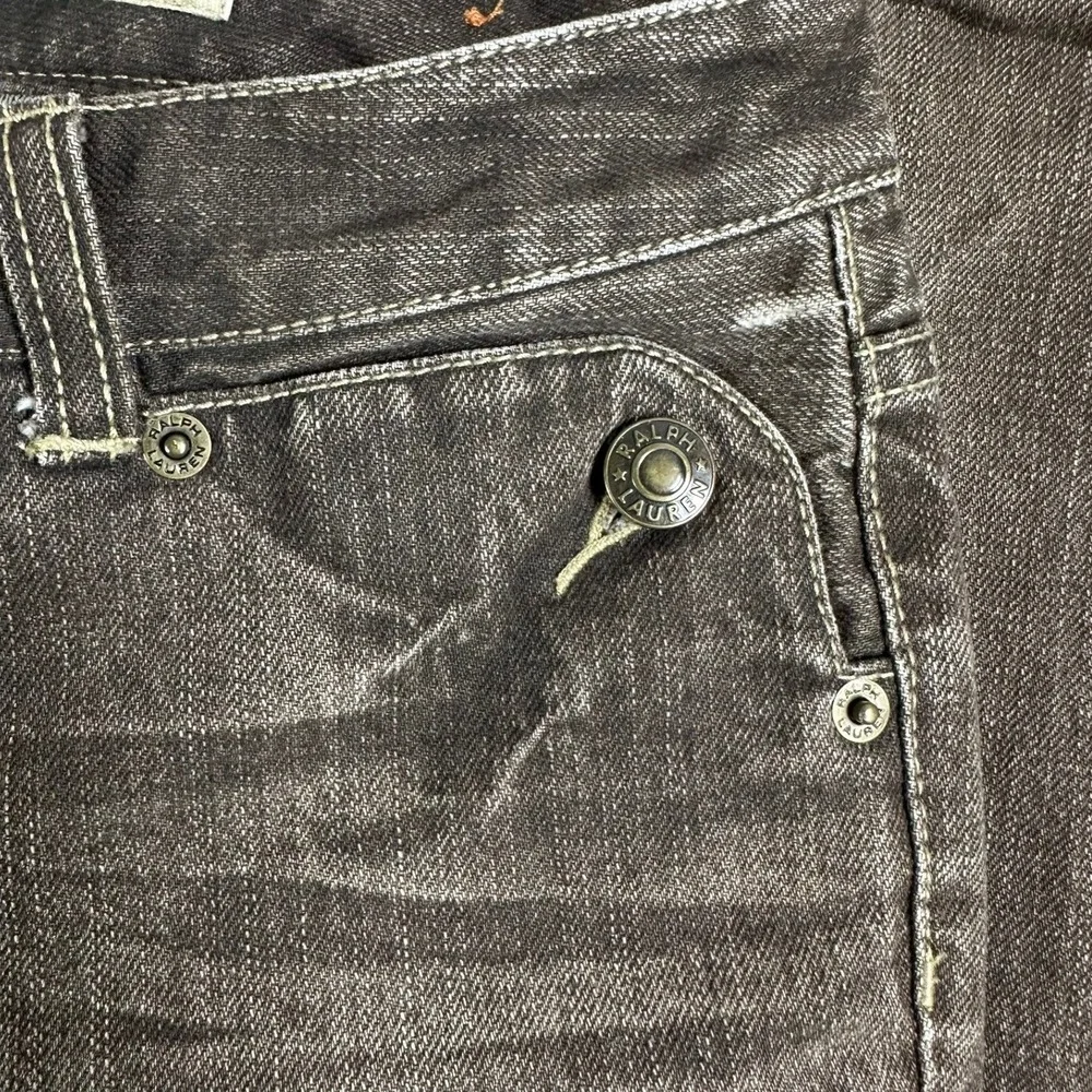 VTG Ralph Lauren Girls Brown Wash Jeans Size 14 Straight Leg‎ Denim Pants
